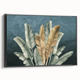 Framed canvas wall art showcasing an abstract design with colorful strokes and lines, set against a black background, ideal for modern decor.