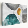 Abstract strokes and lines design on stretched canvas wall art, showcasing vibrant colors and intricate patterns, ideal for modern home decor and artistic expression.
