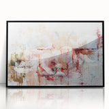Abstract wall art featuring dynamic strokes and lines in a modern design, framed in black acrylic, perfect for contemporary home decor. Ideal for stylish interiors.