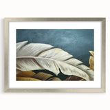Abstract wall art featuring intricate strokes and lines in a modern design, framed in silver with a mat, perfect for enhancing contemporary decor.