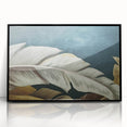 Framed acrylic wall art showcasing an abstract design with dynamic strokes and lines in black and white, perfect for modern decor and artistic expression.