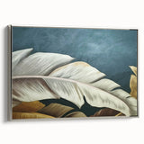 Framed wall art showcasing an abstract strokes and lines design in silver tones, highlighting modern artistic expression with a sleek side view. Perfect for contemporary decor.