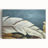 Abstract wall art featuring dynamic strokes and lines in a vibrant color palette, presented on a stretched canvas, ideal for modern home decor.