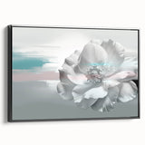 Framed canvas wall art showcasing an abstract design of colorful strokes and lines in vibrant hues, displayed in a sleek black frame, enhancing modern decor.