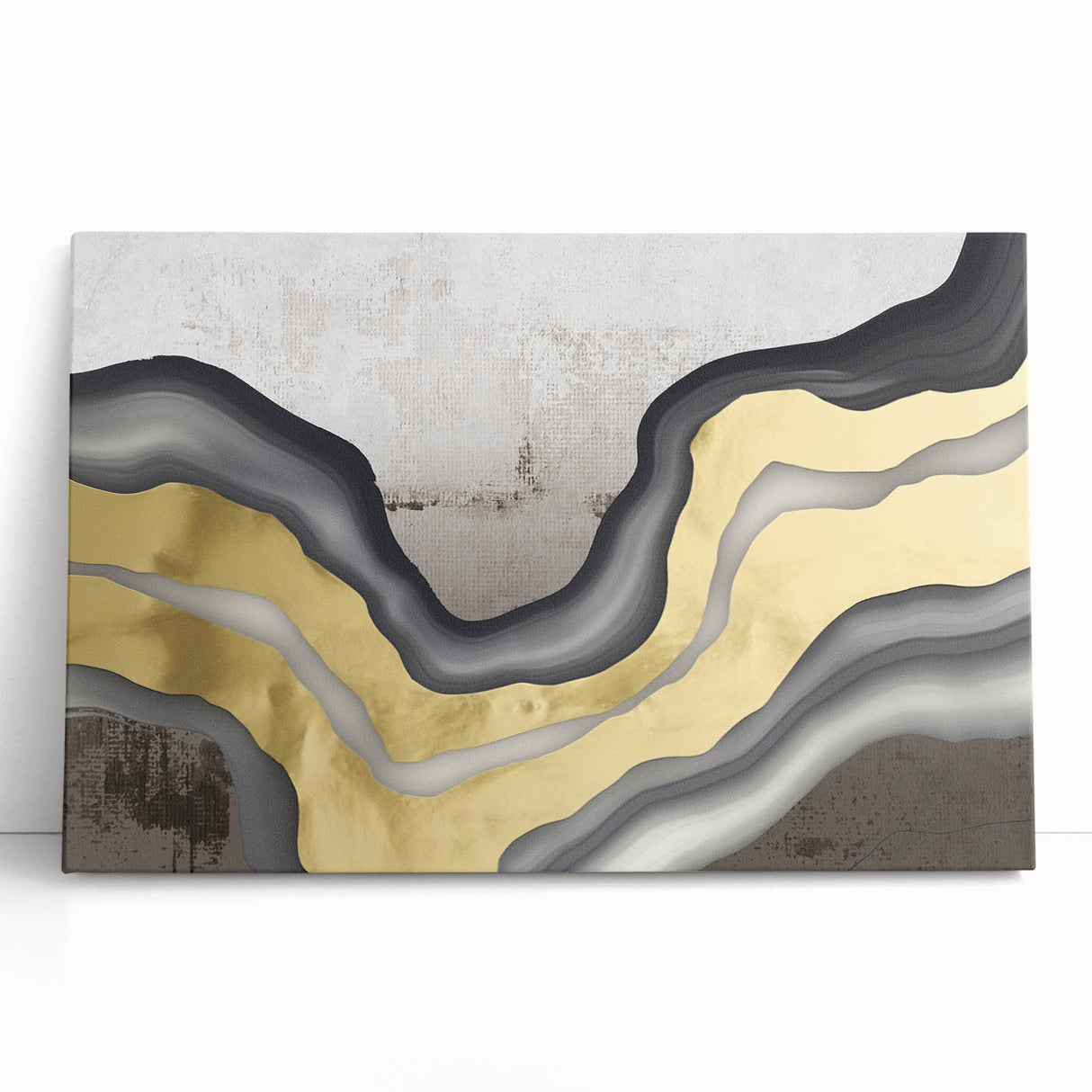 Abstract wall art featuring a dynamic design of colorful strokes and lines on stretched canvas, perfect for modern home decor or artistic spaces.