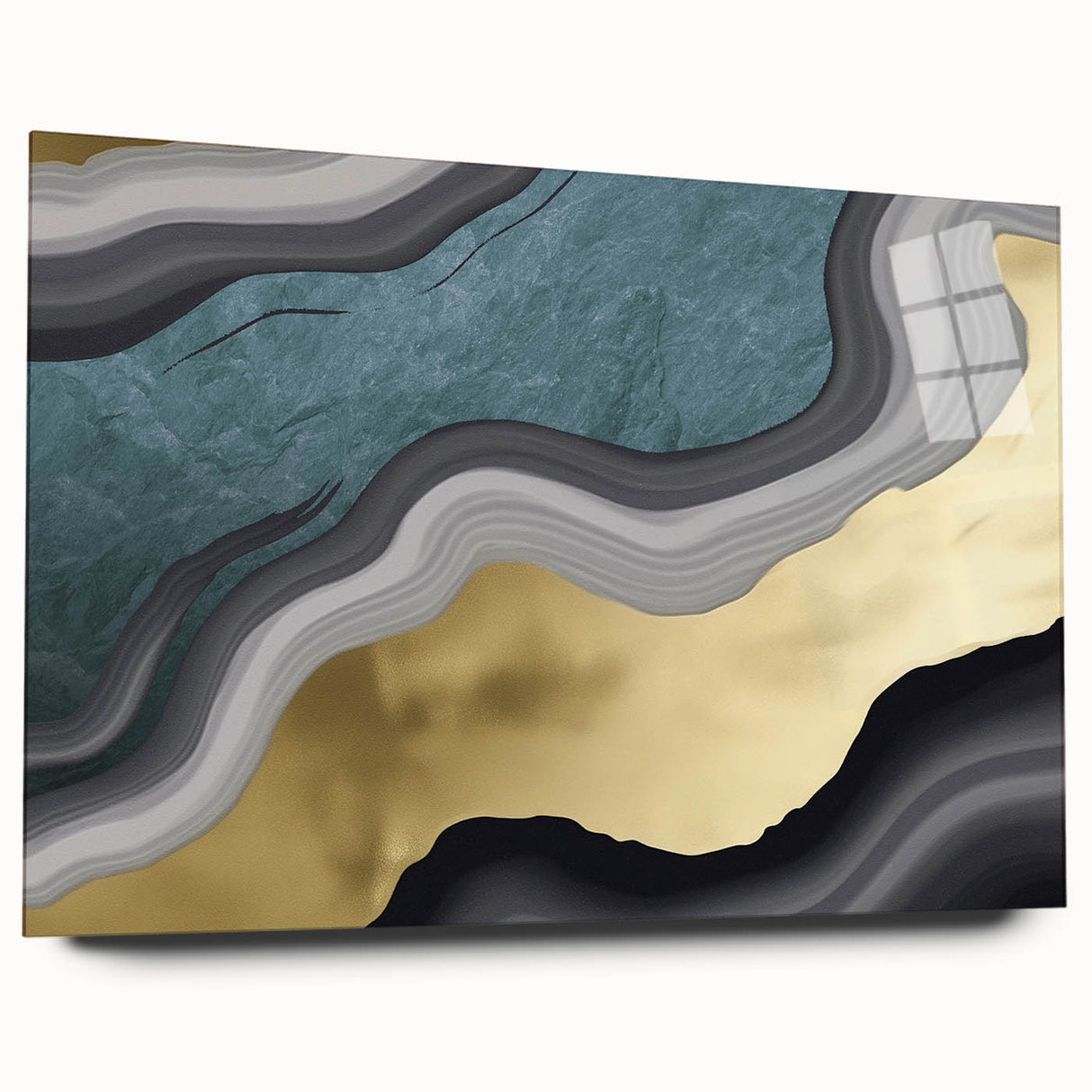 Abstract wall art featuring vibrant strokes and lines in various colors, displayed in an acrylic frame, showcasing a modern design perfect for contemporary decor.