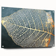 Abstract wall art featuring colorful strokes and lines on acrylic glass, displayed from a side view with pins, ideal for modern home decor.