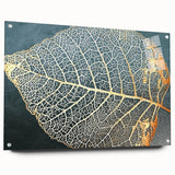 Abstract wall art featuring colorful strokes and lines on acrylic glass, displayed from a side view with pins, ideal for modern home decor.