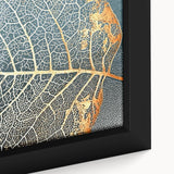 Close-up of a framed canvas wall art piece showcasing an abstract design with colorful strokes and lines, perfect for modern home decor. The vibrant hues create a dynamic visual impact, enhancing any interior space.
