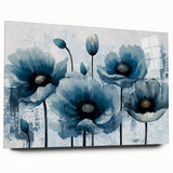 Abstract strokes and lines design in vibrant colors, displayed as an acrylic glass wall art piece, showcasing a modern aesthetic for contemporary home decor.