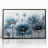 Framed wall art featuring an abstract design of dynamic strokes and lines in black and white, perfect for modern decor, showcasing a sleek acrylic finish.