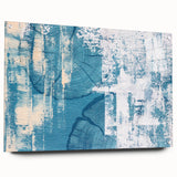 Abstract wall art featuring colorful strokes and lines, elegantly displayed in a side view with pins, showcasing a modern design perfect for contemporary decor.