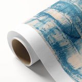 Colorful abstract strokes and lines create a modern art design on this rolled canvas wall piece, ideal for contemporary home decor and artistic spaces.