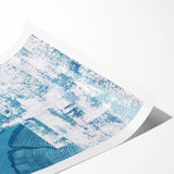 Abstract wall art print featuring vibrant strokes and lines in bold colors, ideal for modern decor. Perfectly rolled and ready for framing, enhancing any space.