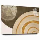 Abstract wall art design showcasing colorful strokes and lines, displayed in an acrylic glass frame, emphasizing vibrant hues and modern aesthetics.