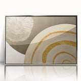 Framed wall art featuring abstract strokes and lines design in vibrant colors, highlighted by a silver frame, perfect for modern home decor.