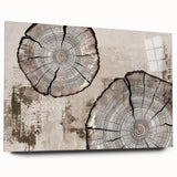 Abstract wall art featuring colorful strokes and lines in a modern design, displayed on acrylic glass with a side view, perfect for contemporary decor.