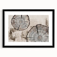 Abstract strokes and lines design wall art in a black frame with a mat, showcasing modern artistic elements and a sleek aesthetic for contemporary decor.