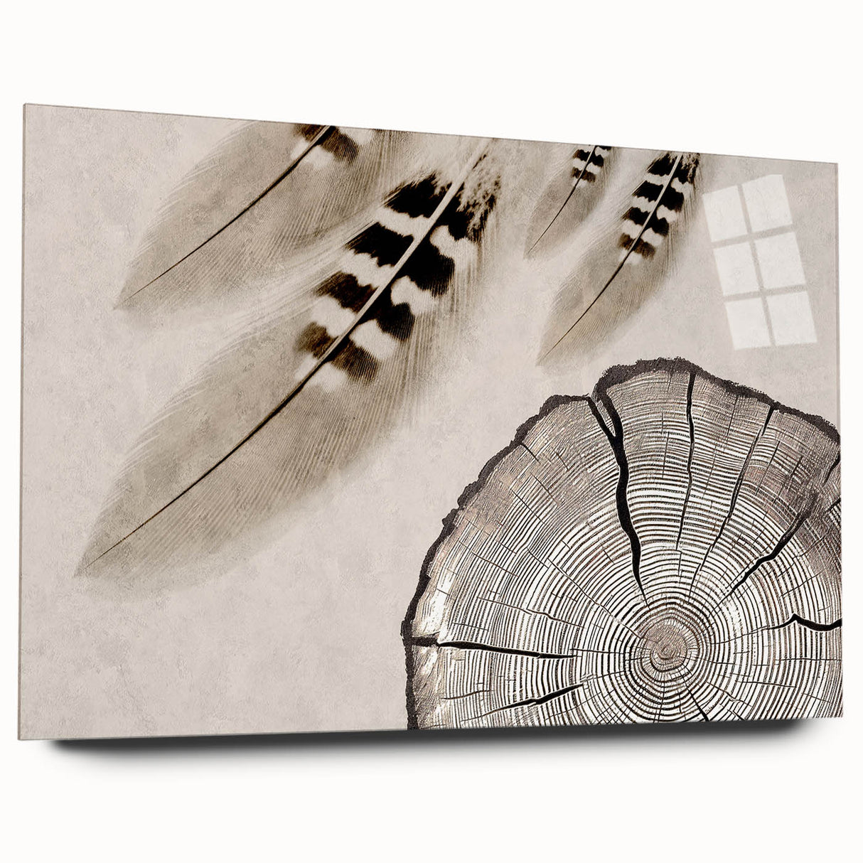 Abstract wall art design featuring vibrant strokes and lines in a variety of colors, displayed in a sleek acrylic glass frame, showcasing a modern aesthetic for interior decor.