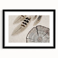 Abstract strokes and lines design wall art framed in black with a white mat, showcasing modern artistic aesthetics suitable for contemporary decor.