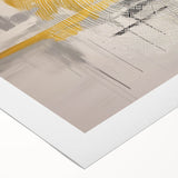 Abstract strokes and lines in vibrant colors create a striking wall art design on rolled canvas, ideal for modern home decor. Perfect for art enthusiasts, this piece adds a dynamic touch to any space.
