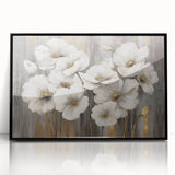 Framed acrylic wall art featuring an abstract design of colorful strokes and lines, showcasing a modern aesthetic with a black frame, perfect for contemporary home decor.