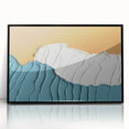 Framed abstract wall art print featuring dynamic strokes and lines in bold black and white hues, perfect for modern home decor or office spaces.
