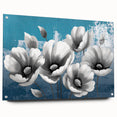 Abstract wall art featuring dynamic strokes and lines in vibrant colors, displayed in a sleek acrylic frame. Ideal for modern decor and artistic spaces.