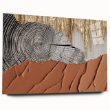 Abstract wall art showcasing vibrant strokes and lines in a modern design, displayed in a sleek acrylic glass frame from the 647 collection, perfect for contemporary decor.
