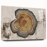 Abstract wall art featuring a modern design of colorful strokes and lines on acrylic glass, showcasing a vibrant and contemporary aesthetic perfect for home decor.