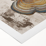 Abstract strokes and lines create a vibrant, modern wall art design printed on rolled canvas, showcasing bold colors and dynamic shapes, perfect for contemporary decor.