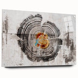 Abstract wall art featuring vibrant strokes and lines in a modern design, displayed in a sleek acrylic frame with visible mounting pins. Perfect for contemporary home decor.