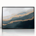 Framed wall art featuring an abstract design with bold strokes and lines in black, ideal for modern decor. The acrylic frame enhances the artwork's contemporary appeal.