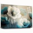 Abstract wall art piece showcasing colorful strokes and lines, framed in acrylic glass. The design features a modern aesthetic, perfect for contemporary decor.