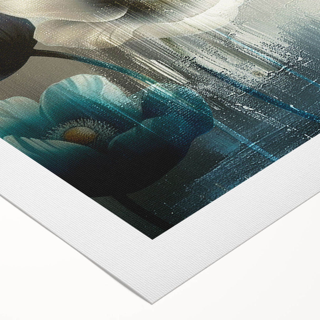 Abstract canvas wall art featuring dynamic strokes and lines in vibrant colors, designed to elevate modern decor with its artistic flair and stylish appeal.