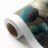 Abstract design featuring colorful strokes and lines on rolled canvas, showcasing a modern artistic style perfect for home decor. The vibrant hues blend seamlessly, enhancing any interior space.