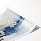 Abstract wall art print showcasing vibrant strokes and lines in bold colors, designed to enhance modern interiors and add a touch of creativity to any space.