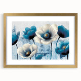 Abstract strokes and lines design wall art in a gold frame with matting, showcasing a modern and elegant aesthetic, ideal for contemporary home decor.