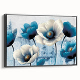 Framed canvas wall art showcasing an abstract design with bold strokes and lines in black, ideal for modern decor. The side view highlights its sleek edges, perfect for enhancing any living space.