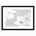 Abstract wall art featuring dynamic strokes and lines in muted tones, framed with a black mat, ideal for modern decor and stylish interiors.