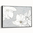 Framed canvas wall art design showcasing abstract strokes and lines in a contemporary style, featuring a sleek black frame, ideal for modern home decor.