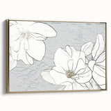 Framed canvas art showcasing an abstract design of gold strokes and lines, featuring a modern aesthetic ideal for contemporary home decor. The piece is elegantly displayed in a side view, highlighting its textured finish and luxurious color palette, perfect for adding a touch of sophistication to any room.
