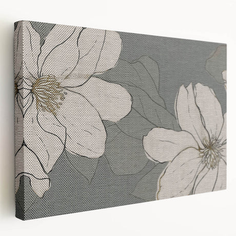 Abstract canvas wall art featuring dynamic strokes and lines in vibrant colors, showcasing a modern design ideal for contemporary decor. The piece is presented in a side view, highlighting its stretched canvas format and depth, perfect for adding a bold touch to any room.