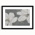 Abstract wall art featuring bold strokes and lines in a minimalist design, framed in black with a white mat, perfect for modern home decor.