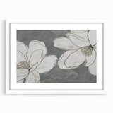 Abstract strokes and lines design in a modern wall art collection, featuring a white frame with mat, perfect for contemporary home decor. Ideal for living rooms or art enthusiasts.