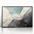 Framed wall art showcasing an abstract design with vibrant strokes and lines in black and white, enhancing modern decor aesthetics. Ideal for contemporary home interiors.