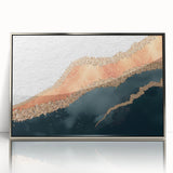 Framed acrylic wall art featuring an abstract design of colorful strokes and lines in silver tones, perfect for modern decor and enhancing interior spaces.