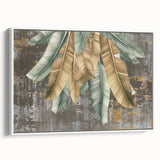 Abstract framed canvas wall art featuring dynamic strokes and lines in a minimalist design, set against a white background, perfect for modern decor.