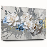 Abstract wall art featuring colorful strokes and lines on acrylic glass, showcasing a modern design. Ideal for contemporary home decor and artistic settings, emphasizing vibrant hues and unique textures. Perfect for adding a creative touch to living spaces or galleries.