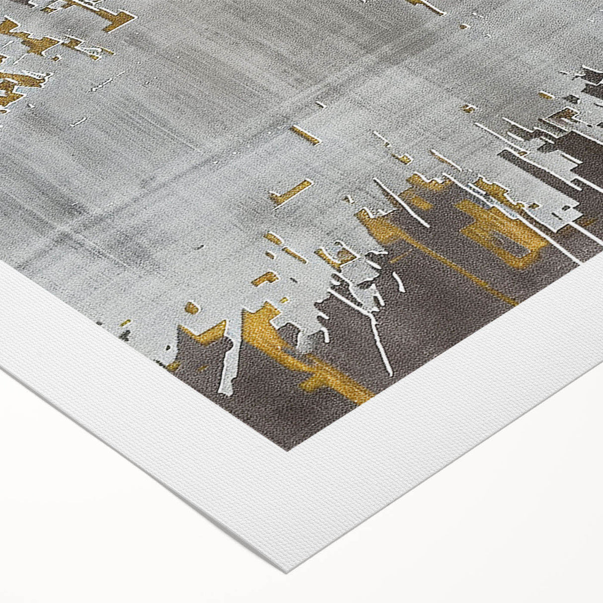 Abstract wall art design showcasing vibrant strokes and lines in a dynamic color palette, printed on rolled canvas to enhance modern decor aesthetics.